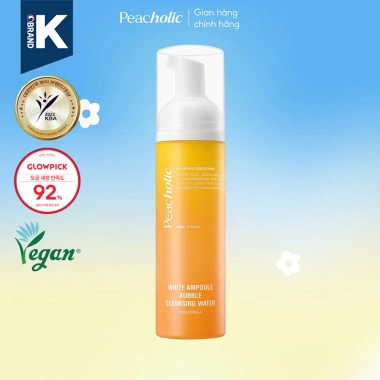 Nước tẩy trang tạo bọt Peacholic White 200ml - Ampoule Bubble Cleansing, giảm còn 399k (giá gốc 498.750) 2 Nước tẩy trang tạo bọt Peacholic White 200ml - Ampoule Bubble Cleansing, giảm còn 399k (giá gốc 498.750) 2