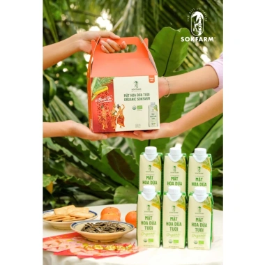 Nước uống Mật hoa dừa tươi Organic SOKFARM tiệt trùng 330ml Siêu ngon, giá ưu đãi 295k