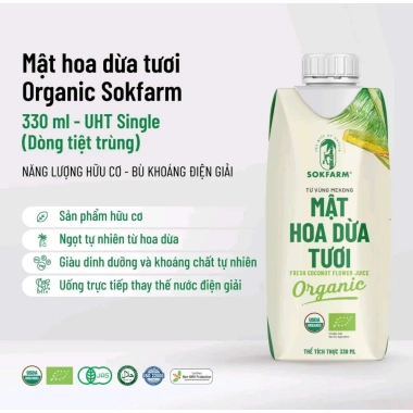 Nước uống Mật hoa dừa tươi tiệt trùng SOKFARM - Giải nhiệt bù khoáng, chỉ 295.000đ 9