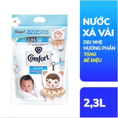 Nước xả vải Comfort 2.4l kèm Quà tặng Bé Điệu - Giảm giá, mềm mại, hương thơm