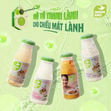 Nước Yến Sào Đông Trùng Hạ Thảo GREEN BIRD 4 chai 185ml – Giá ưu đãi 135.900₫, tăng sức đề kháng