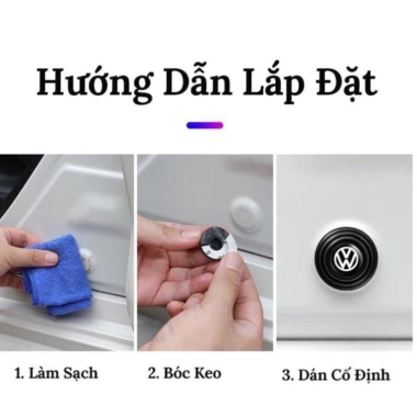 Nút giảm chán giảm lực đóng cửa ô tô – Bộ đệm cao su chống dập, chịu lực, 3.800₫