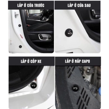 Nút giảm chán giảm lực đóng cửa ô tô – Bộ đệm cao su chống dập, chịu lực, 3.800₫