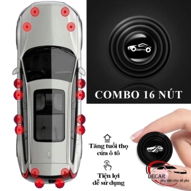 Nút giảm chán giảm lực đóng cửa ô tô – Bộ đệm cao su chống dập, chịu lực, 3.800₫