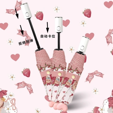 Ô F&X Lolita tự động an toàn chống bật lại, bảo vệ UV, keo màu công dụng dễ thương