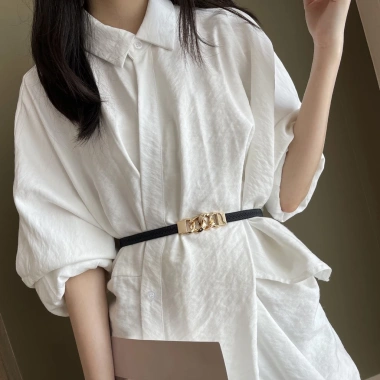 OFF WHITE Thắt Lưng Nữ Co Giãn Khóa Kim Loại - Thời Trang Sang Trọng, Giá 54.798₫