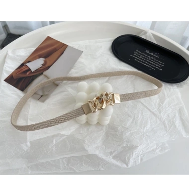 OFF WHITE Thắt Lưng Nữ Co Giãn Khóa Kim Loại - Thời Trang Sang Trọng, Giá 54.798₫