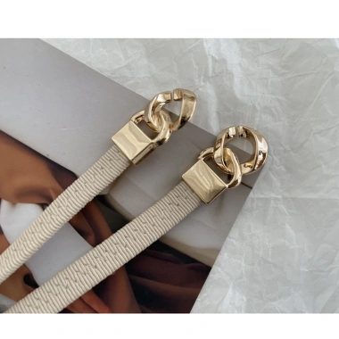 OFF WHITE Thắt Lưng Nữ Co Giãn Khóa Kim Loại - Thời Trang Sang Trọng, Giá 54.798₫