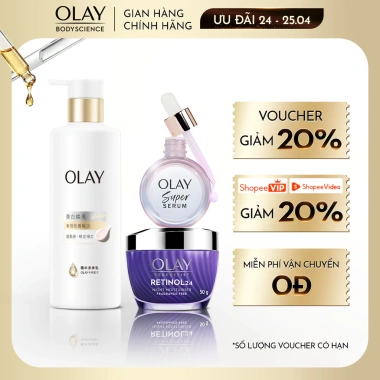 Olay Combo: Sữa Dưỡng Thể 260g + Super Serum 5in1 30ml + Kem Retinol 24 Ban Đêm 50g – Chống Lão Hóa, Giá 1,371,300₫ Olay Combo: Sữa Dưỡng Thể 260g + Super Serum 5in1 30ml + Kem Retinol 24 Ban Đêm 50g – Chống Lão Hóa, Giá 1,371,300₫