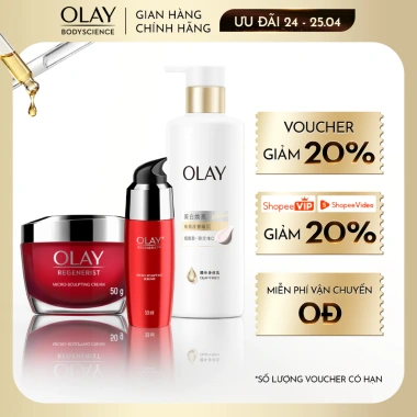 Olay Sữa Dưỡng Thể Sáng Da + Tinh Chất Ngừa Lão Hóa 50ml + Kem Dưỡng Ngày Đêm 50g - 1.005.900₫ 8 Olay Sữa Dưỡng Thể Sáng Da + Tinh Chất Ngừa Lão Hóa 50ml + Kem Dưỡng Ngày Đêm 50g - 1.005.900₫ 8