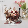 Ông Già Noel Tuần Lộc Xe Trượt Tuyết Acrylic 2D Trang Trí Bàn Giáng Sinh 2.025 Giá 59.950 VND