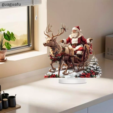 Ông Già Noel Tuần Lộc Xe Trượt Tuyết Acrylic 2D Trang Trí Bàn Giáng Sinh 2.025 Giá 59.950 VND 2