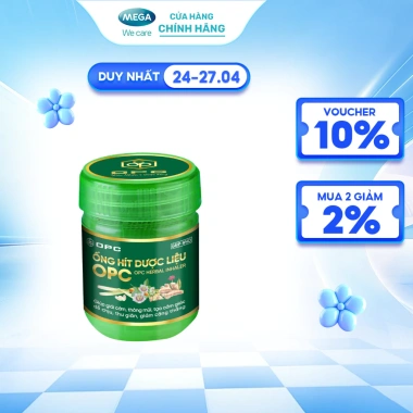Ống hít dược liệu OPC 5g - Giải cảm, thông mũi, thư giãn, giảm căng thẳng, giá chỉ 91.000 VND