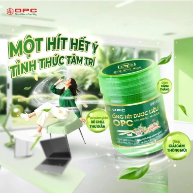 Ống hít dược liệu OPC 5g - Giải cảm, thông mũi, thư giãn, giảm căng thẳng, giá chỉ 91.000 VND 5 Ống hít dược liệu OPC 5g - Giải cảm, thông mũi, thư giãn, giảm căng thẳng, giá chỉ 91.000 VND 5