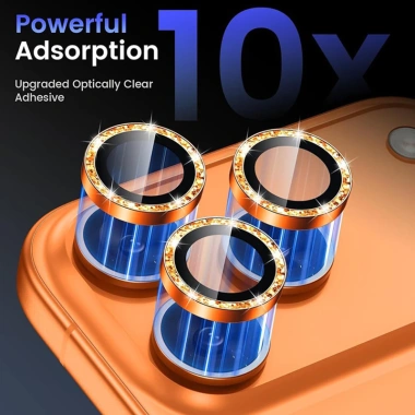 Ống kính máy ảnh Cosmic Orange Bling bảo vệ full cover kim loại, kính cường lực cho iPhone 17/16/15/14 Pro Max - 51.687₫ 2