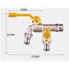 Ống nước tưới vườn 1/2 inch IBC - Phụ kiện chuyển đổi vòi 2 chiều 1 chiều, đầu nối xả nước, đồng va - Giá ưu đãi 166.840₫ 3