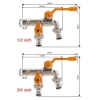 Ống nước tưới vườn 1/2 inch IBC - Phụ kiện chuyển đổi vòi 2 chiều 1 chiều, đầu nối xả nước, đồng va - Giá ưu đãi 166.840₫ 7