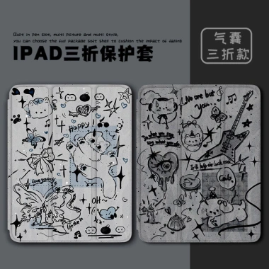Ốp bảo vệ F & X iPad Pro11 hoạt hình 2.022, gấp ba lần, trong suốt, khe bút, nắp lật 10.2‑iPad 9
