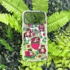 Ốp điện thoại sạc từ tính không dây hình gấu dâu cho iPhone 11‑17 Pro Max, acrylic trong suốt, chống sốc 4