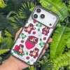 Ốp điện thoại sạc từ tính không dây hình gấu dâu cho iPhone 11‑17 Pro Max, acrylic trong suốt, chống sốc 10