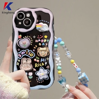 Ốp điện thoại viền cong 3D Gấu Thỏ cho OPPO A17, A16, A57, A77, A95 - Giá chỉ 68.800₫