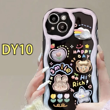 Ốp điện thoại viền cong 3D Gấu Thỏ cho OPPO A17, A16, A57, A77, A95 - Giá chỉ 68.800₫