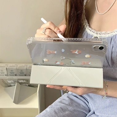 Ốp lưng iPad Air 6 & 10.9 - Gấu nơ, khe bút, chống sốc, giảm 70% còn 387,205₫