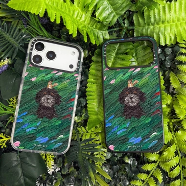 Ốp lưng iPhone 11‑17 Pro Max, chống sốc, sạc không dây - Trường Đen Chó Nhỏ