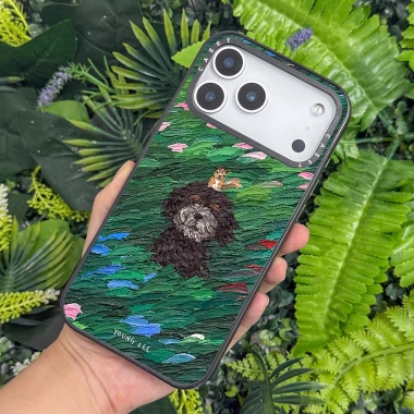 Ốp lưng iPhone 11‑17 Pro Max, chống sốc, sạc không dây - Trường Đen Chó Nhỏ