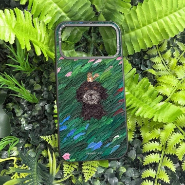 Ốp lưng iPhone 11‑17 Pro Max, chống sốc, sạc không dây - Trường Đen Chó Nhỏ