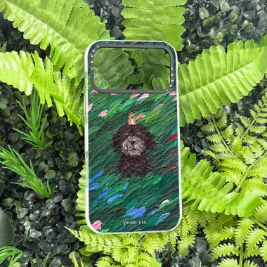 Ốp lưng iPhone 11‑17 Pro Max, chống sốc, sạc không dây - Trường Đen Chó Nhỏ