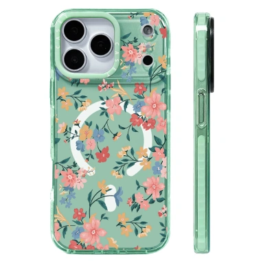 Ốp Lưng iPhone 12-17 - Màu hoa sắc, trong suốt, sạc không dây, chống sốc - 120.960 VND