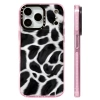 Ốp lưng iPhone 12-17 Pro Max và 17 AIR, họa tiết trắng-đen, silicone mềm, sạc không dây từ tính, chống sốc 6