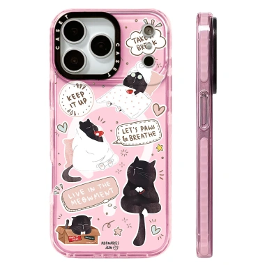 Ốp Lưng iPhone 12‑17 Mềm Trong Suốt, Mèo Đen Dễ Thương, Chống Sốc, Sạc Không Dây - 117.720₫