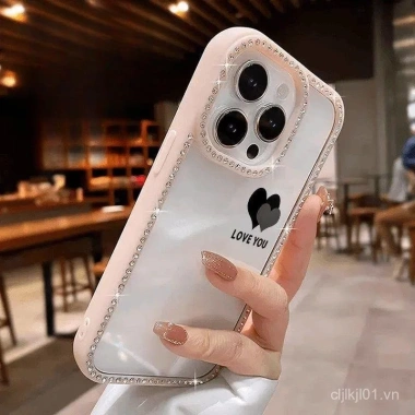 Ốp lưng iPhone đa năng Trái Tim trong Tiếng Anh Chống vân tay PGZS cho iPhone 11 12 13 14 15 16 Pro Max 8