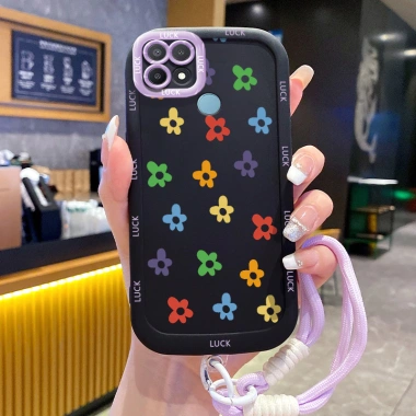 Ốp Lưng OPPO A15 A15s A35 4G HOA HỌT HÌNH + Lanyard - Bảo vệ chắc, giá 44.320₫