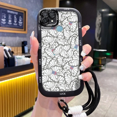 Ốp Lưng OPPO A15 A15s A35 4G HOA HỌT HÌNH + Lanyard - Bảo vệ chắc, giá 44.320₫