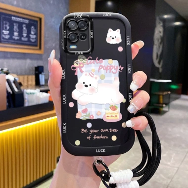 Ốp Lưng OPPO A54 4G Case Mèo Đáng Yêu Có Dây Lanyard - Giá chỉ 44.400₫