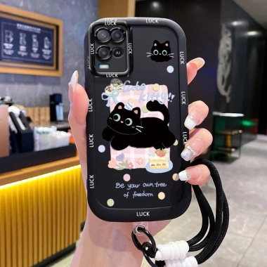 Ốp Lưng OPPO A54 4G Case Mèo Đáng Yêu Có Dây Lanyard - Giá chỉ 44.400₫