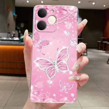 Ốp Lưng Realme Note 70 mới thiết kế bướm sang trọng TPU silicon mềm, giá 25.834₫