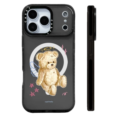 Ốp Lưng Sạc Không Dây Thiên Thần Gấu Bông – Hoạt Hình Dễ Thương, Silicone Mềm, Tương Thích iPhone 12‑17, Chống Sốc 3