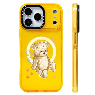 Ốp Lưng Sạc Không Dây Thiên Thần Gấu Bông – Hoạt Hình Dễ Thương, Silicone Mềm, Tương Thích iPhone 12‑17, Chống Sốc 7
