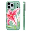 Ốp lưng silicone Starry Sky Lily Florals, sạc không dây từ tính, tương thích iPhone 12-17 Pro Max, chống sốc 7