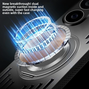 Ốp Lưng Vivo X200Fe 360 độ Kim Loại Mờ - Phim Ống Kính, Tản Nhiệt, Chống Sốc, Vỏ Cứng 5