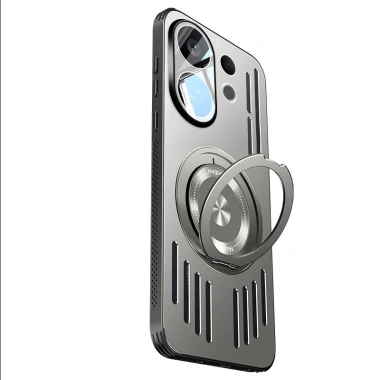 Ốp Lưng Vivo X200Fe 360 độ Kim Loại Mờ - Phim Ống Kính, Tản Nhiệt, Chống Sốc, Vỏ Cứng 8