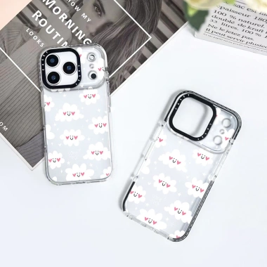 Ốp lưng White Cloud Smile Clear, chống sốc, tương thích iPhone 12‑17, 12‑13 Mini, XR/XS Max, SE 2.022, 6‑8 Plus