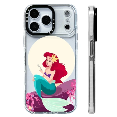 Ốp sạc không dây iPhone 17 Pro Max Ariel Princess silicone mềm trong suốt, chống sốc 2