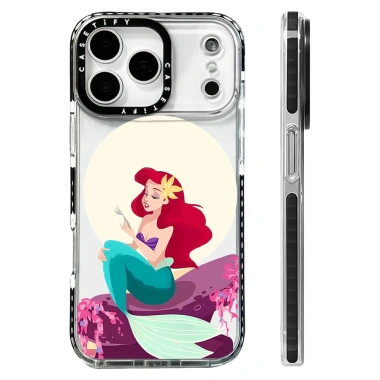 Ốp sạc không dây iPhone 17 Pro Max Ariel Princess silicone mềm trong suốt, chống sốc 3