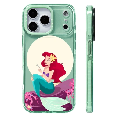 Ốp sạc không dây iPhone 17 Pro Max Ariel Princess silicone mềm trong suốt, chống sốc 7