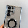Ốp sạc không dây từ tính mạ sang trọng cho Samsung S25 S24 Ultra S23 FE S22 Plus – Vỏ mềm bảo vệ camera trong suốt 3